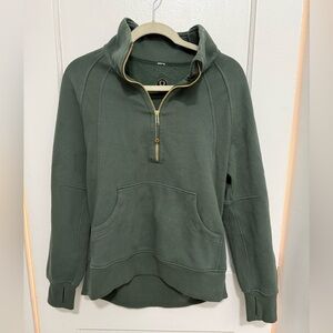 Lululemon Green Half-Zip Pullover Hoodie